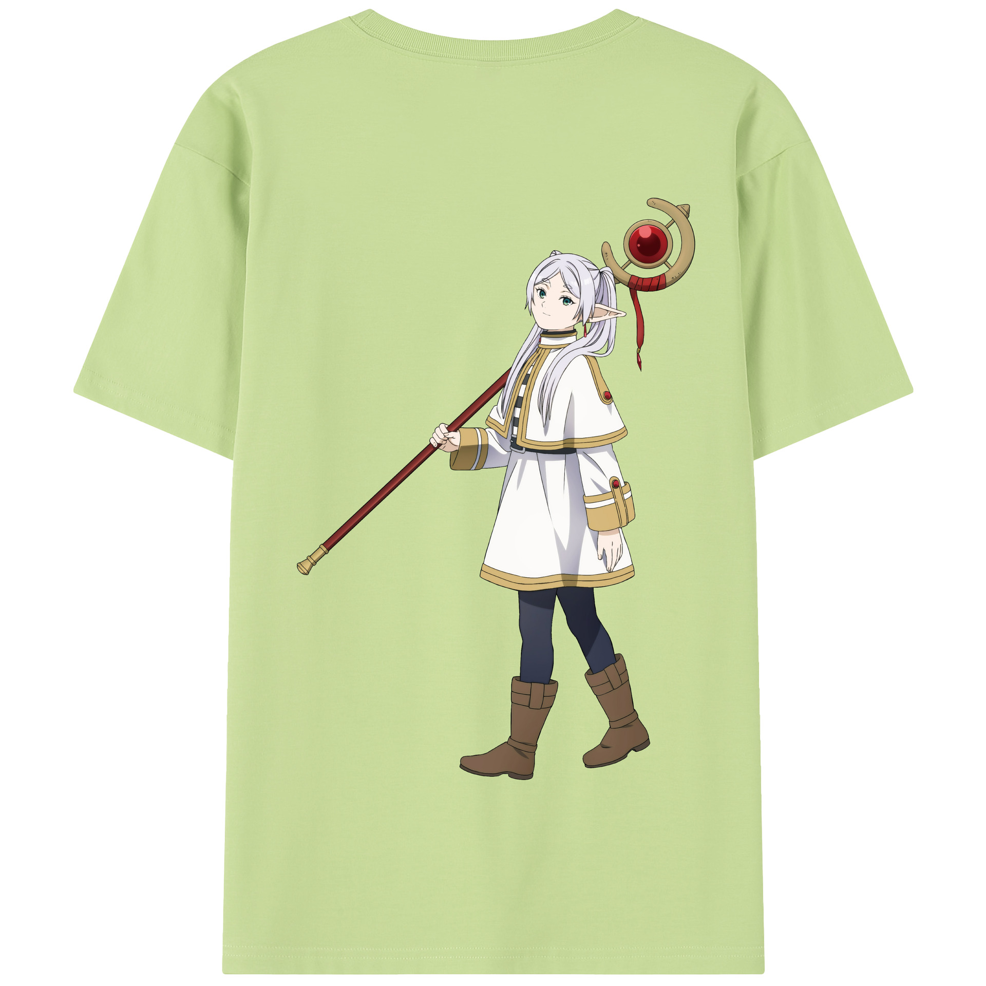 （画像用） 葬送のフリーレン Frieren 綿100％半袖Tシャツ（背面プリント）